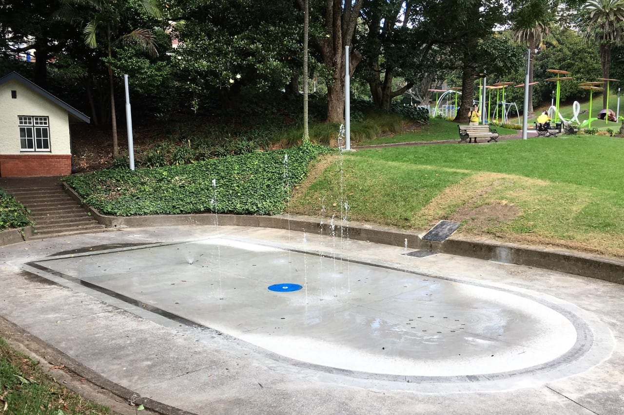 Myers Park Splash Pad and Playground in Auckland, NZ