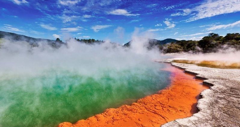 Colourful geothermal wonderland Wai-O-Tapu in Rotorua