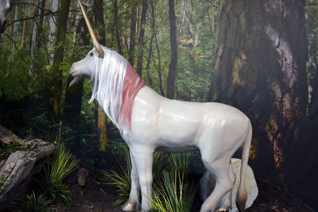 Unicorn in Butterfly Creek Mythic Creatures Exhibition