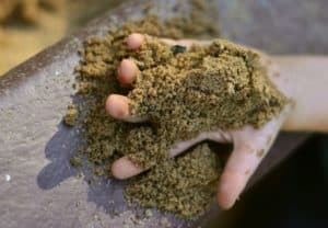 Child playing with sand