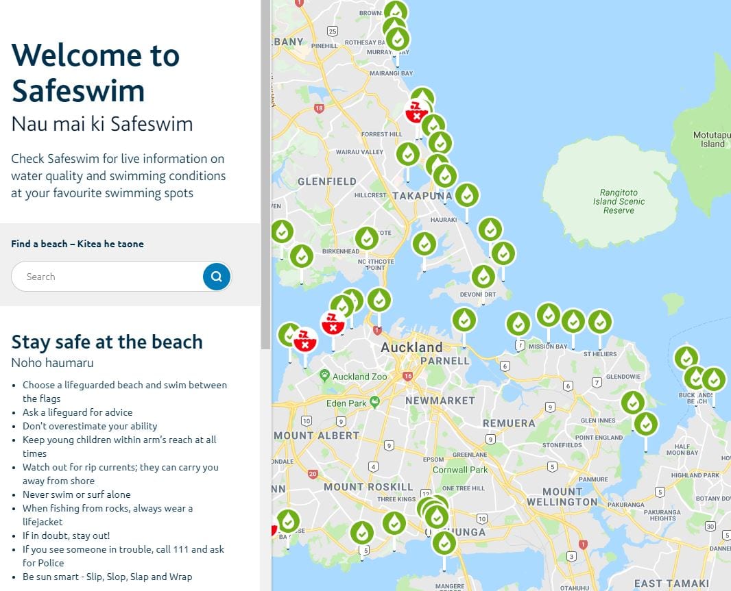 Safeswim website