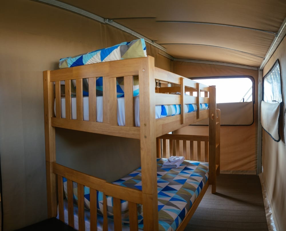 Glamping bunk bed annex