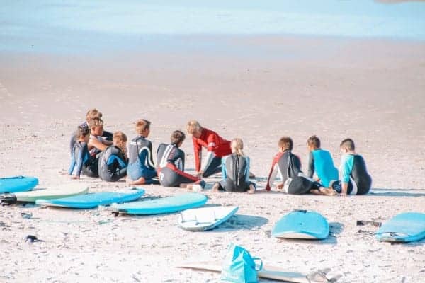 Junior Surfers at Aotearoa Surf School