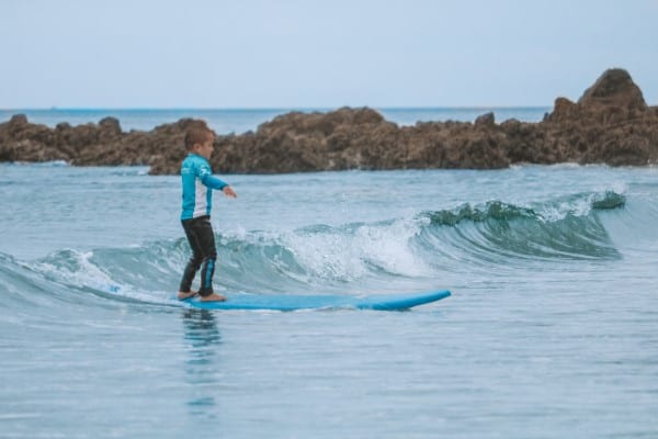 Micro Surfers at Aotearoa Surf School