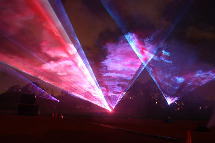 Laser show at Trusts Arena