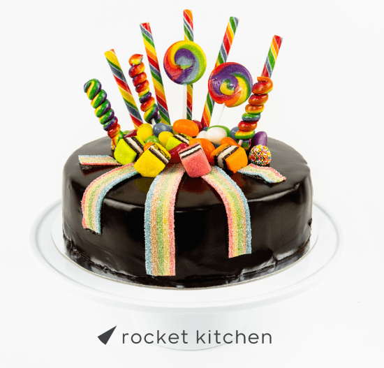 Rocket Kitchen Candy Birthday Cake