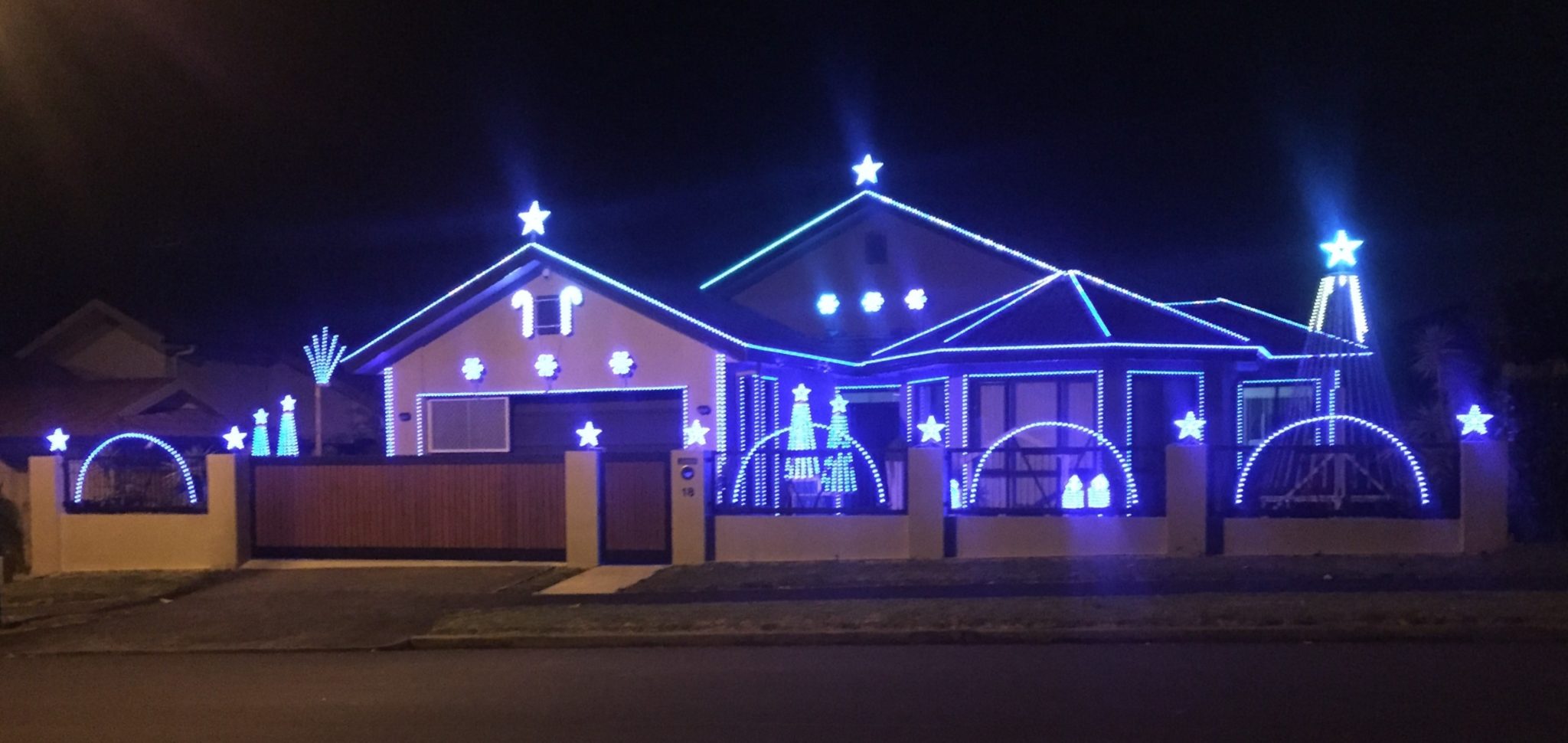 Christmas lights at Redcastle Drive