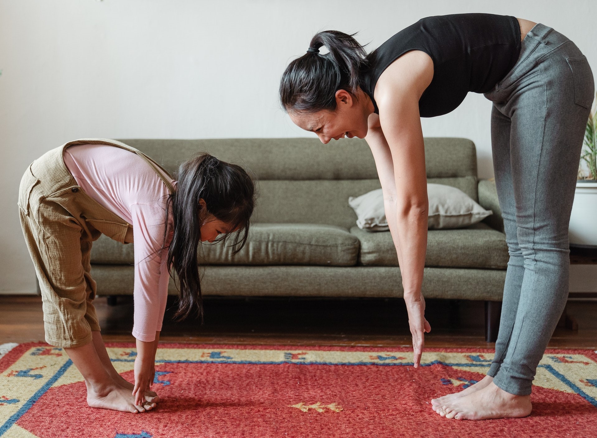 Family yoga at home