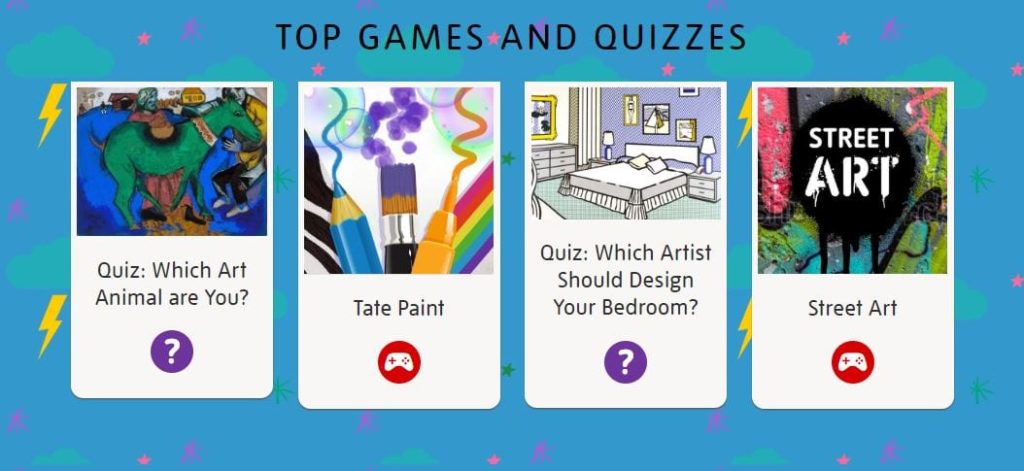 Tate Kids art games and quizzes