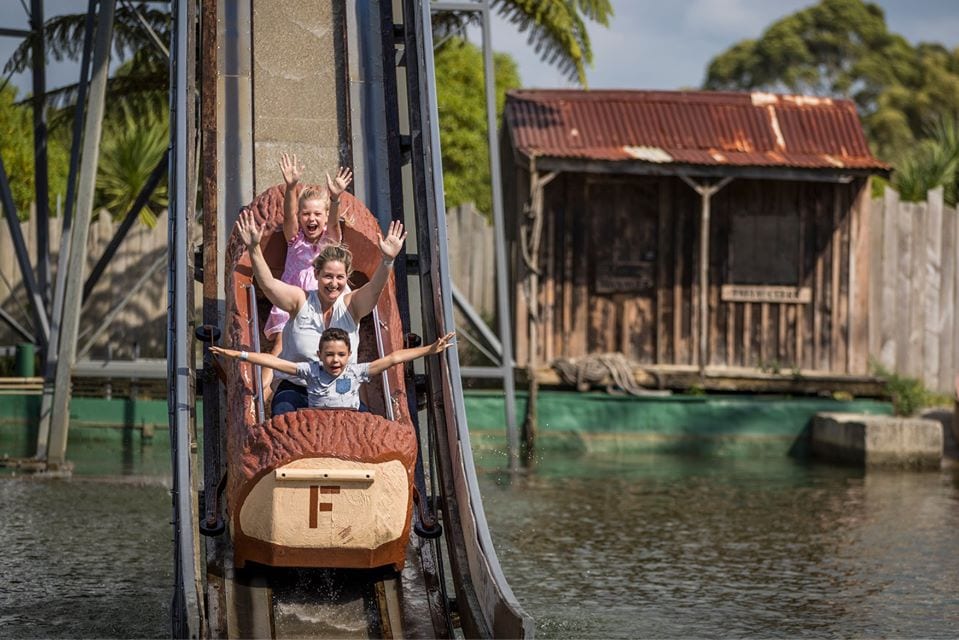Log Flume ride at Rainbow's End