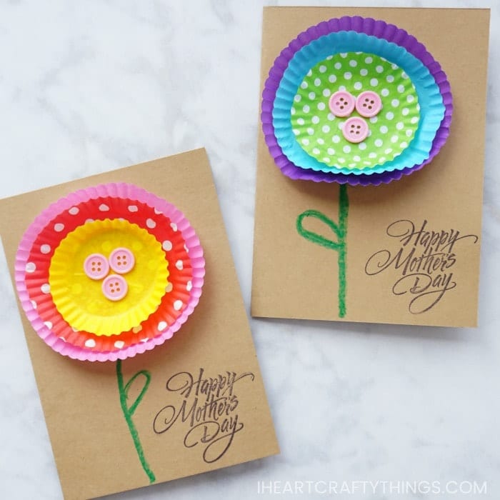 Cupcake liner Mother's Day card
