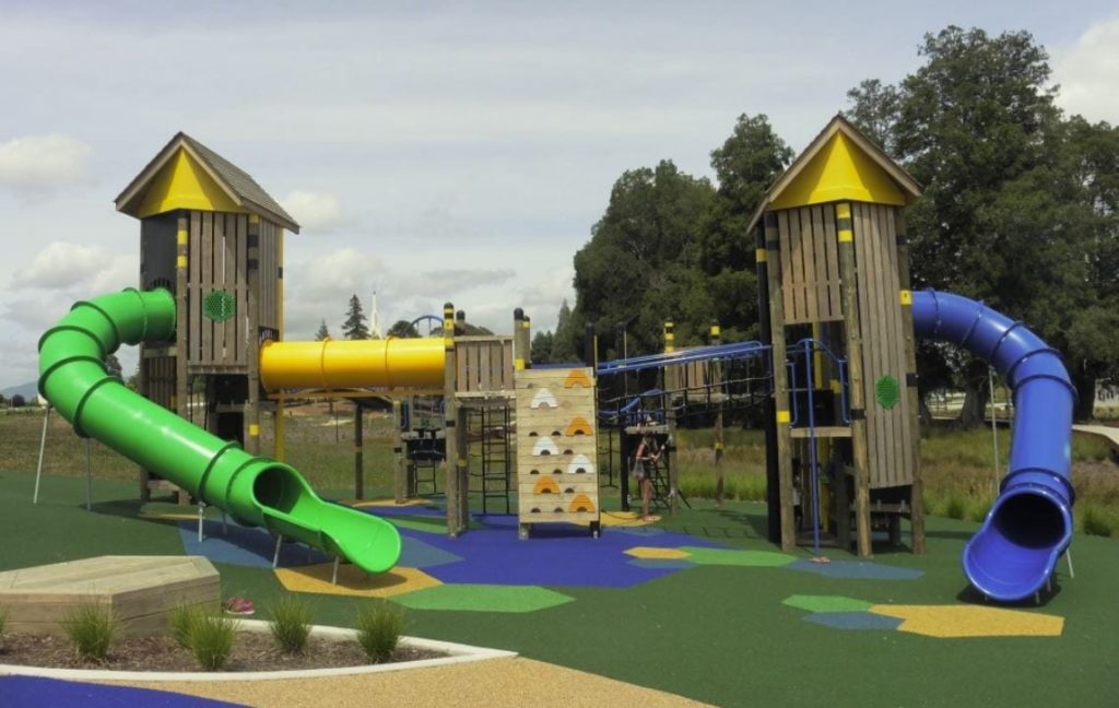 Temple Park playground in Hamilton, NZ