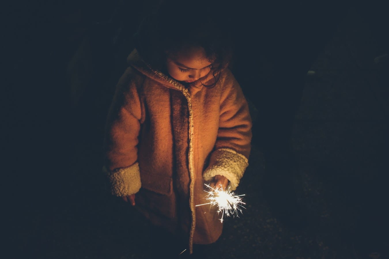 Child with sparkler