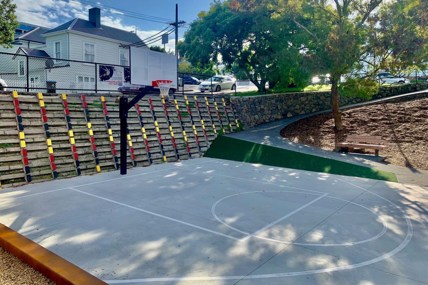 Basketball court at Home Street Reserve Playground Photo by Auckland for Kids