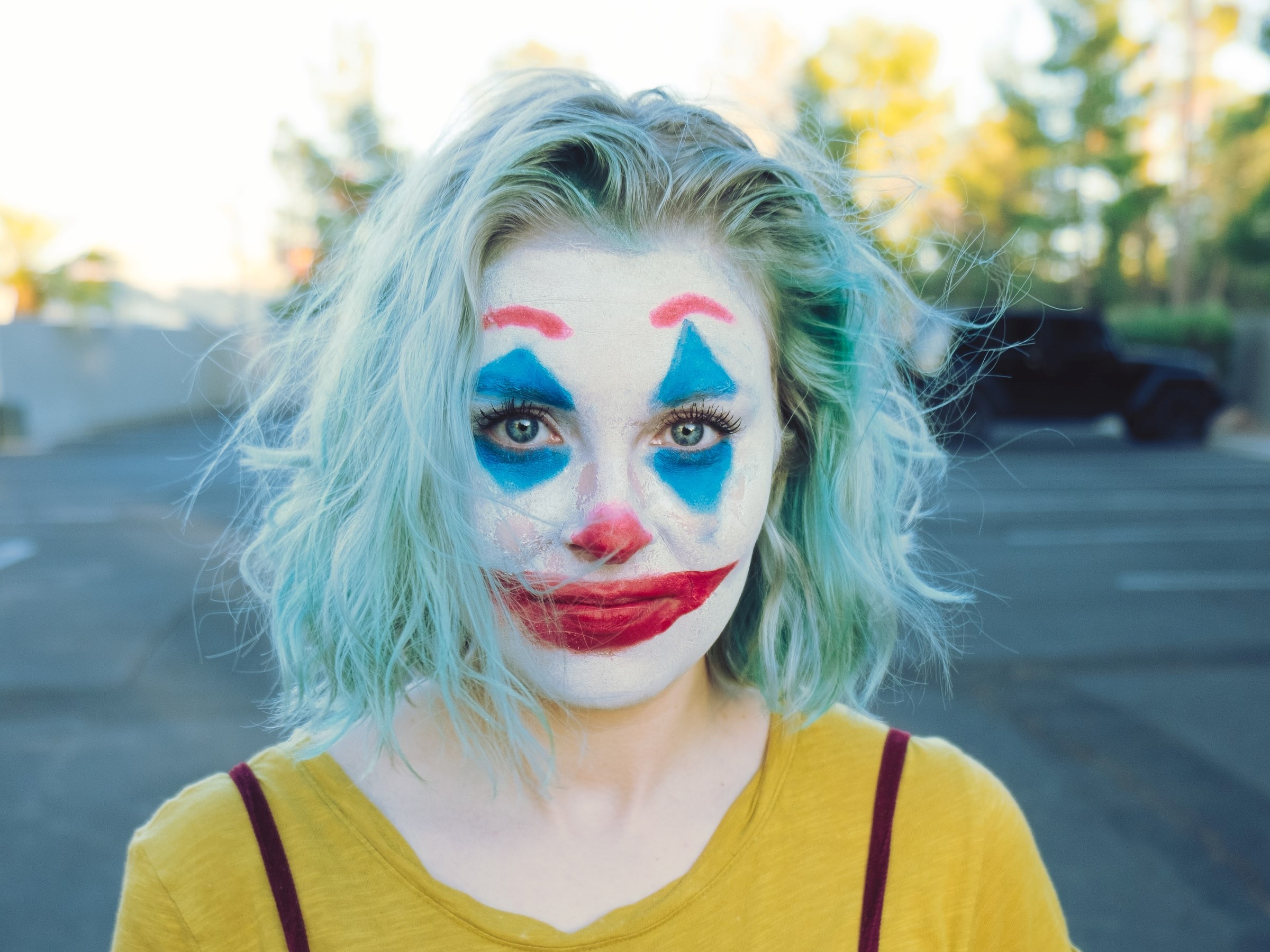 Clown makeup for Halloween
