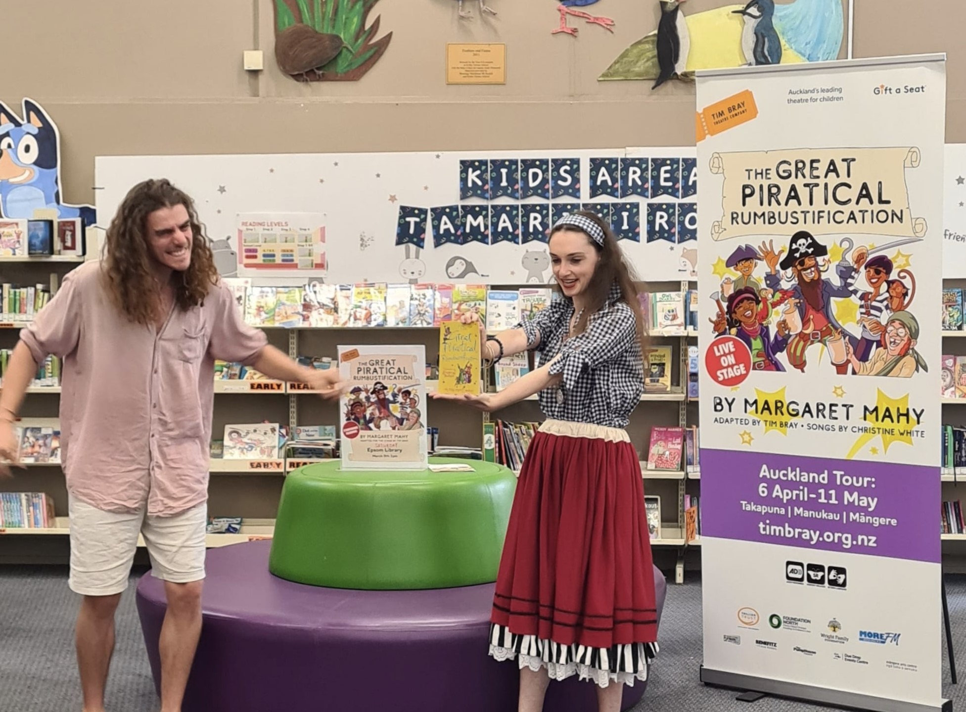 Tim Bray Theatre Co at an Auckland Library