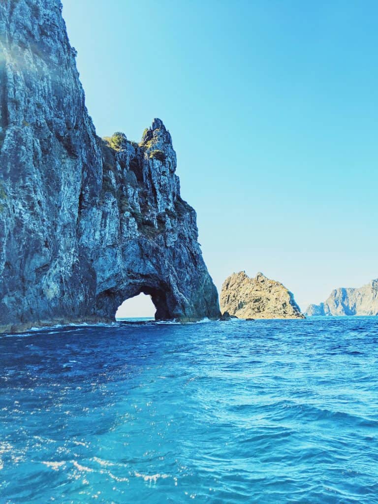 Hole in the rock at the Bay of Islands, New Zealand