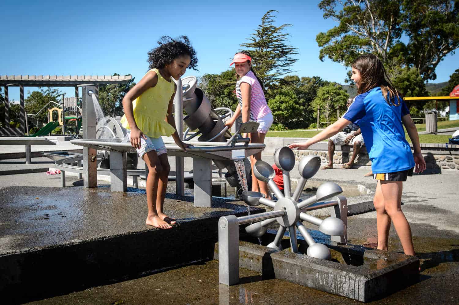 Avalon Park Playground water play fun in Lower Hutt | Photo by Mark Tantrum