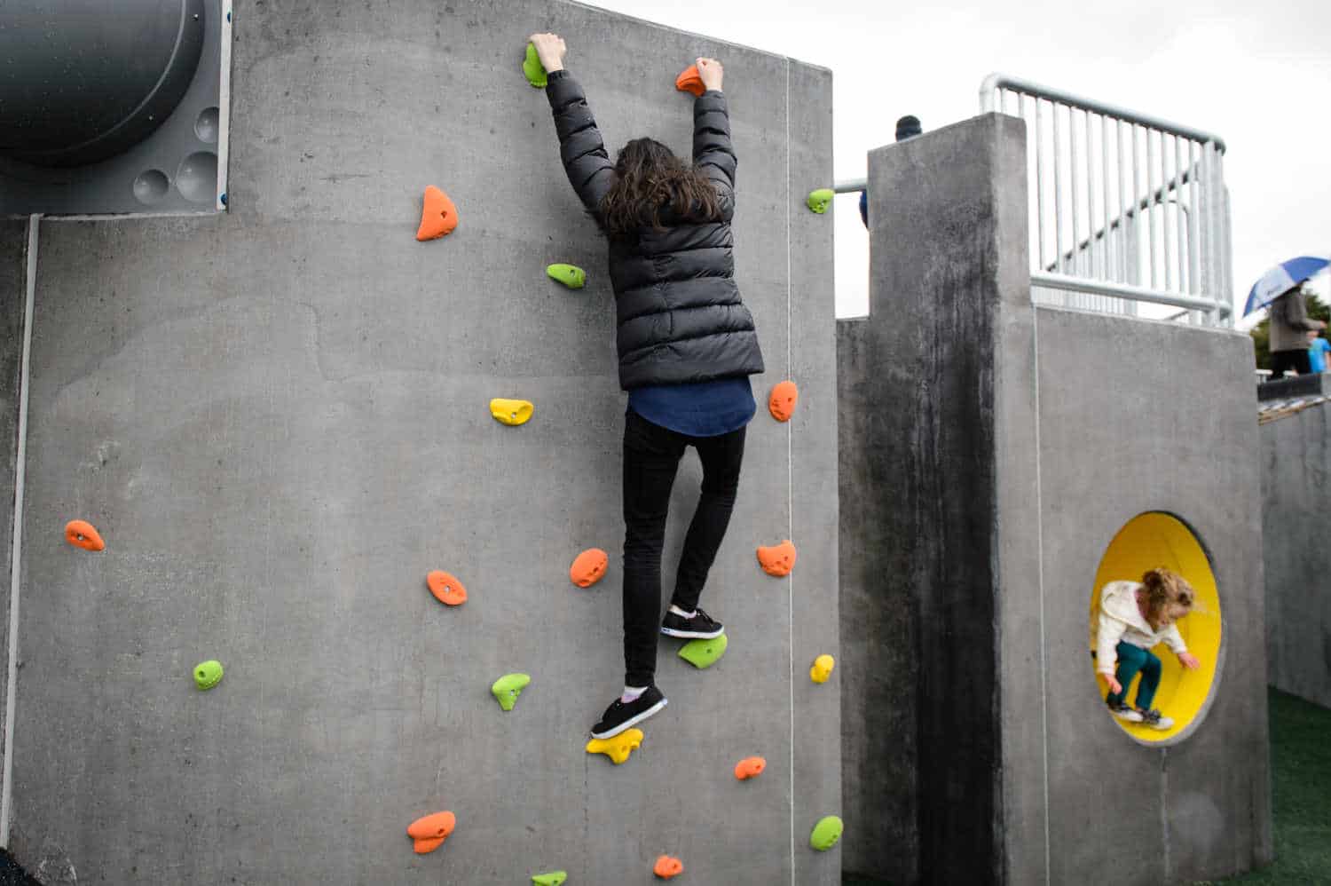 Avalon Park Playground Climbing Wall in Lower Hutt | Photo by Mark Tantrum