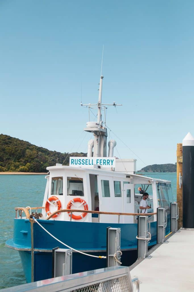 Russell Ferry boat in New Zealand