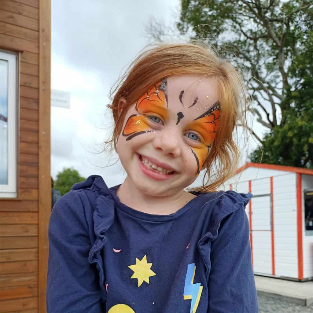 Butterfly Face paint at Good Planet 1080