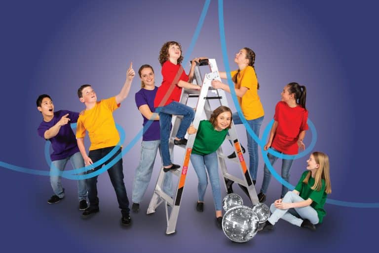 Children in a theatre workshop